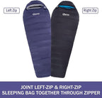 Down Sleeping Bag for Adults 0°F 10°F 15°F 20°F Backpacking Sleeping Bag for Cold Weather with Compression Sack