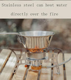 Camp Bowl Travel Sierra Cup Camping Tableware Equipment Set Backpacking 304 Stainless Steel Carry Fold Sturdy Measuring 500ml 2pcs + Canvas Bag