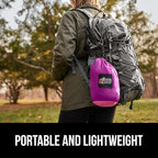 GORILLA GRIP Durable Portable Camping Hammock, Holds 400lbs with Heavy Duty Tree Straps, Comfortable Travel Swing, Camp Hammocks, Easy to Use and Install, Outdoor Essentials, Purple, 9x4.5 FT