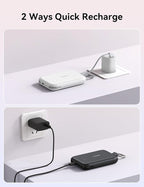 RORRY CharmGo Portable Charger, 10000mAh PD 30W Fast Charging Portable Charger Power Bank with Built-in Cables, Travel Keychain Charger Battery Pack for iPhone 17/16/15, for AirPods 2/3/4/Pro, White