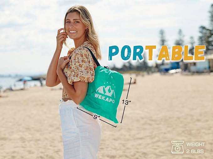 WEKAPO Inflatable Sun Lounger, Air Sofa, Hammock, Portable, Waterproof and Leak-Proof, Ideal for Backyard, Beach, Travel, Camping, Picnics and Music Festivals