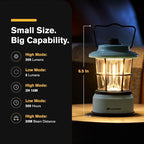 LUXPRO Retro LED Lantern - Battery-Powered Emergency Lantern - Water Resistant - Bright LED Lamp for Indoor & Outdoor Use - Use for Tents, Hiking or Hurricane Prep (Blu, Pack of 1)