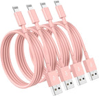 4 Pack [Apple MFi Certified] Apple Charging Cables 3ft, iPhone Chargers Lightning Cable 3 Foot, Fast iPhone Charging Cord for iPhone 14/14Pro/13/13Pro/12/11/11Pro/11Max/ X/XS/XR/XS Max/8, ipad(Pink)