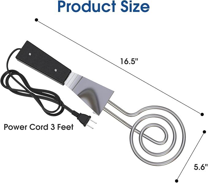 700W Electric Charcoal Starter for BBQ Grill Smoker Fireplace, Firepit, Stove - Design with Large Spiral Heating Element, 30% Faster Igniting Fire - 3 Feet Power Cord