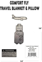 Comfort Fly Travel Blanket & Pillow – 2-in-1 Micro Plush Airplane Blanket with Carry Case (40" x 70") - Gray