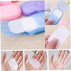 500 Sheets Colorful Disposable Soap Paper 5 Boxes Hand Cleaner Fragrance Mini Color Soap Paper for school Indoor, Outdoor, Travel, Camping Hiking，Paper Soap，Travel Soap,Foot and Hand Care
