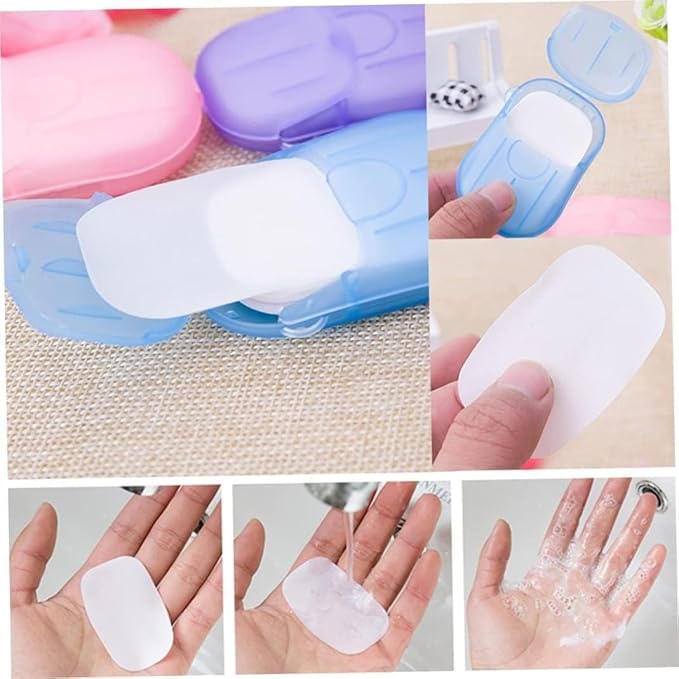 500 Sheets Colorful Disposable Soap Paper,5 Boxes Hand Cleaner Fragrance Mini Color Soap Papers for school Indoor,Outdoor,Travel,Camping Hiking,Paper Soaps for Travel,Foot and Hand Care