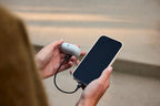 Beats USB-A to USB-C Woven Short Cable Fast Charging Durable/Tangle-Free Compatible Charger for Apple & Android Devices (8 in, 20 cm) - Bolt Black