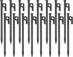 16 Pack Tent Stakes Heavy Duty Metal Tent Pegs for Camping Steel Tent Stakes 8 inch Unbreakable and Inflexible