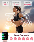 Fitpolo Smart Watch for Women,1.8” Touchscreen, Bluetooth Call, Alexa Built-in,24/7 Heart Rate, SpO2 Monitor, Step Counting, Sleep Tracking, IP68 Waterproof Fitness Tracker Watch for Android iPhone