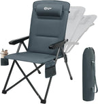 Portal Reclining Camping Chair, High Back Folding Lawn Chair with Adjustable Reclining for Adults, Oversized Chair for Garden, Porch, Outdoor Camping