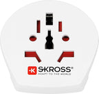 Skross PRO World Travel Adapter With Ground Plugs