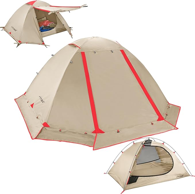 Clostnature Libra Lightweight Backpacking Tent - 1/2 Person 4 Season Ultralight Waterproof Camping Tent, Large Size Easy Setup Tent for Winter, Cold Weather, Family, Outdoor, Hiking and Mountaineering