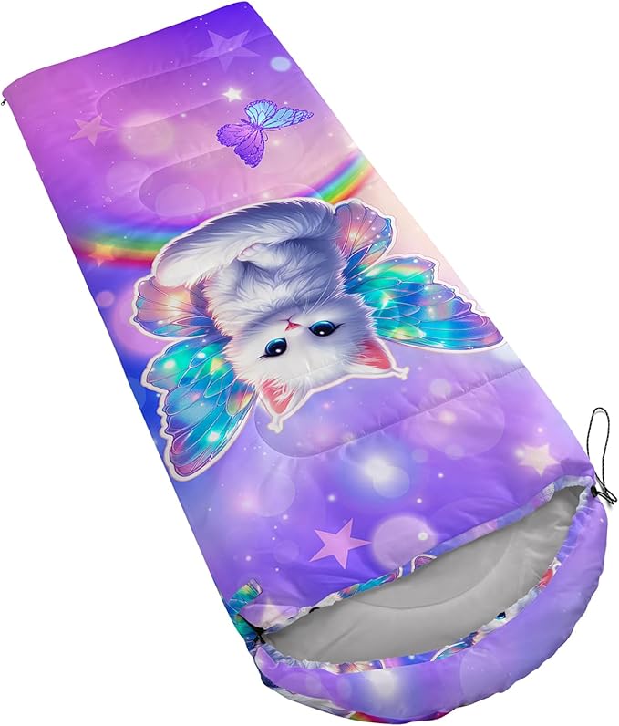 QOOMO Animals Camping Sleeping Bags,3 Season Warm & Cool Weather,Lightweight,Waterproof Sleeping Bags for Adults & Kids,Traveling,and Outdoors,Camping Gear Equipment