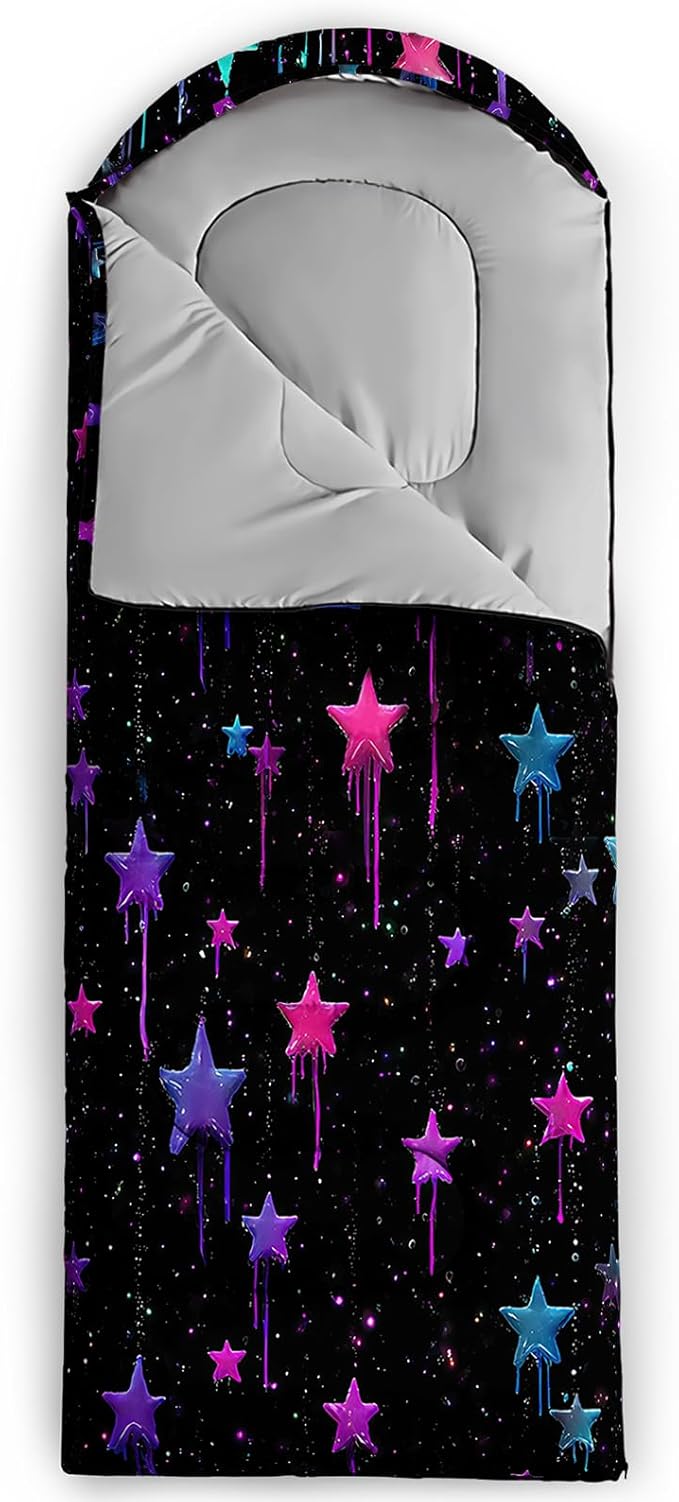 QOOMO Animals Camping Sleeping Bags,3 Season Warm & Cool Weather,Lightweight,Waterproof Sleeping Bags for Adults & Kids,Traveling,and Outdoors,Camping Gear Equipment