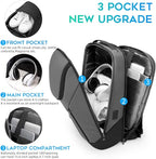 BANGE Business Smart Backpack Waterproof fit 15.6 Inch Laptop Backpack with USB Charging Port,Travel Durable Backpack