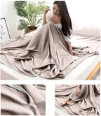 Sleeping Bag Liner Lightweight Compact Sleeping Bag Sack Portable Clean Travel Sheet Camping Sleep Sheet for Backpacking Hotel Hiking