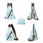 KL928 Canvas Sling Bag - Small Crossbody Backpack Shoulder Casual Daypack Rucksack for Men Women(Large Version)