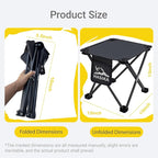 HASIKA Collapsible Stool Foot Rest 2 Pack Folding Stool Portable Outdoor Ottoman 400lbs Strong Support Camping Stool for Travel Gardening Fishing Hiking BBQ