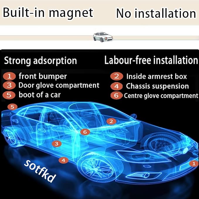 2 Pack No Subscription GPS Tracker for Vehicles,Car Tracker Device Hidden,Tracker Device for Vehicles (Android and iOS Compatible) | Magnetic Shell | Waterproof |Works with Google and Apple Find My