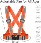 High Visibility Reflective Vest Safety Vest Running Reflective Gear Adjustable Reflective Vest for Walking,Jogging,Hiking,Night Cycling