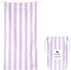 Dock & Bay Beach Towel - Quick Dry, Sand Free - Compact, Lightweight - 100% Recycled - Includes Bag - Cabana Light - Lombok Lilac - Large (160x90cm, 63x35)