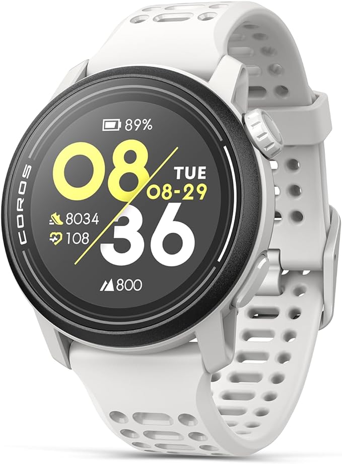 COROS PACE 3 GPS Sport Watch–Lightweight, Comfortable Running Watch, 17-Day Battery Life, Accurate GPS, Heart Rate Monitor, Navigation, Sleep Tracking, Training Plan, Run, Bike, and Ski-White Silicon