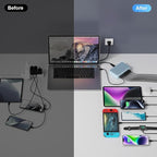 USB C Charger 200W USB C Charger Block,Upgraded GaN III 8-Port Fast Charging Station Hub,PD 65W Laptop Charging Adapter Compatible with MacBook Pro/Air,DELL,Steam Deck,iPhone 16/15/14,Galaxy S23/22