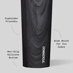 Corkcicle Sport Canteen - Keeps Drinks Cold 25 Hours - Stainless Steel Water Bottle - Triple-Insulated - Spill-Proof - Summer Drinkware Gift - Keeps Drinks Ice Cold - 20 oz - Burnt Wood
