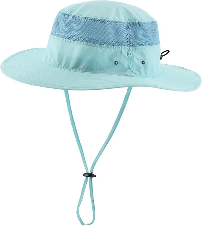 Connectyle Wide Brim Sun Hat for Men Breathable Cowboy Boonie Hat UPF 50+ Sun Protection Bucket Hat for Fishing Hiking