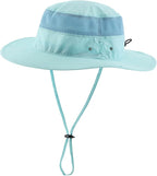 Connectyle Wide Brim Sun Hat for Men Breathable Cowboy Boonie Hat UPF 50+ Sun Protection Bucket Hat for Fishing Hiking