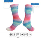 EnerWear 4 Pack Women's Merino Wool Outdoor Hiking Trail Crew Sock