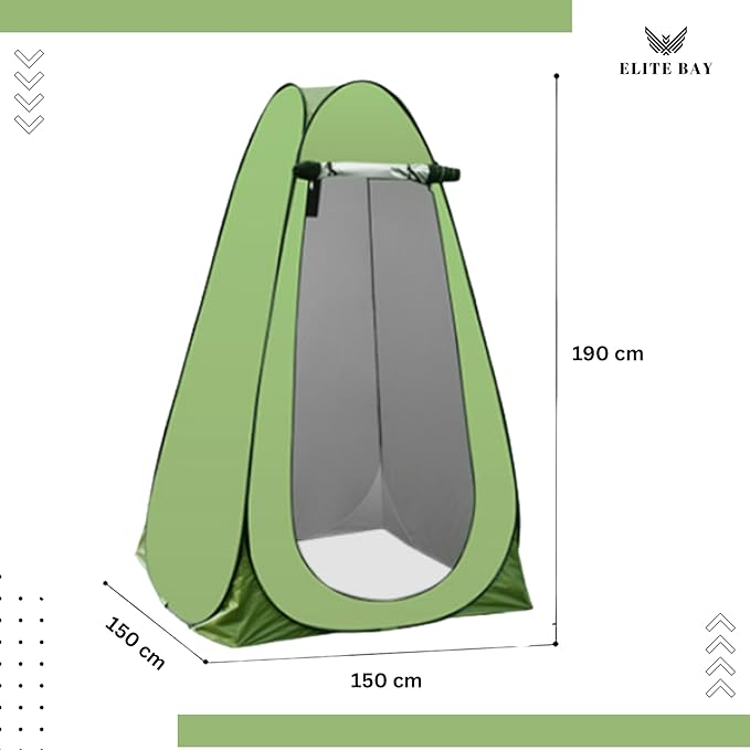 Waterproof Tent with Two Windows – 170T Polyester Lightweight Shelter for Outdoor, Hiking & Beach | Single & Double Size Options | Easy Setup | Portable Green Pop-Up Tent for 1-2 Persons