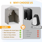 EAGLE PEAK Flex Ultra Compact 5x5 Pop-up Canopy, Sun Shelter, Changing Room, Portable Privacy Canopy Cabana for Pool, Fashion Photoshoots, or Camping, Gray