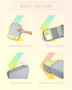 BAGSMART 6 Set /4 Set/2 Set Compression Packing Cubes for Travel, Lightweight Luggage Organizer Bags, Durable Space Saver Bags Travel Essentials