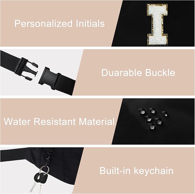 MAXTOP Large Crossbody Fanny Pack with 4-Zipper Pockets,Gifts for Enjoy Sports Festival Workout Traveling Running Casual Hands-Free Wallets Waist Pack Phone Bag Carrying All Phones