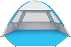 Gorich Beach Tent Sun Shelter for 3/4-5/6-7/8-10 Person with UPF 50＋ UV Protection, Lightweight & Easy Setup Beach Shade Canopy, Portable Beach Shade Tent Beach Cabana