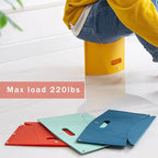 Folding Portable Camping Hiking Stool, Lightweight Collapsable Foldable Chair for Travel Gathering BBQ Subway Library Backpacking Outdoor Ultralight Mini (Blue)