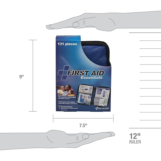 First Aid Only FAO-428 All-Purpose Emergency First Aid Kit for Home, Car, Travel, and Business, 131 Pieces
