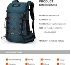 MOUNTAINTOP Hiking Backpack 35L Travel Backpack Lightweight Daypack for Men&Women Outdoor Camping