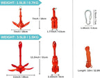 BeGrit Kayak Anchor Small Boat Anchor Folding Marine Anchor for Fishing,Kayak,Paddle Board,Canoe,Jet Ski, with 32.8 ft Anchor Tow Rope Carrying Bag