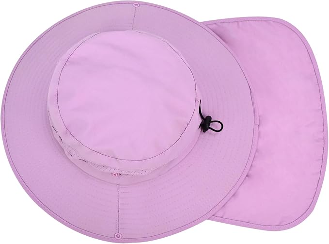 Sun Hats for Men Women, UPF50+ Protection Safari Hat,Wide Brim Fishing Hat with Neck Flap,Bucket Hats for Beach Hiking