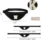 MAXTOP Large Crossbody Fanny Pack with 4-Zipper Pockets,Gifts for Enjoy Sports Festival Workout Traveling Running Casual Hands-Free Wallets Waist Pack Phone Bag Carrying All Phones