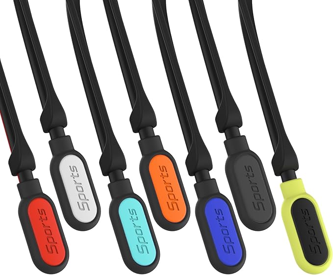 Ultra Strong Magnetic Compatible Airpod Pro Strap Anti-Lost Cord Sports Lanyard Compatible with Airpods 4 3 2 1 Pro 3 2 1, Black with Orange