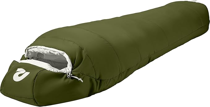 Retrospec Dream Sleeping Bag - 5, 15, 30 Mummy for Camping, Insulated Cold Weather, Lightweight Stuff Sack, Water-Resistant, Adjustable Draw Cords, Adult