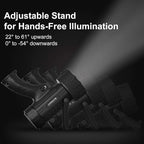 BUYSIGHT Rechargeable Spotlight Flashlight, Hand held Spotlight 800 lumens Waterproof Flashlight Hunting Lamp with red Filter(Black)