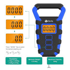 50Kg Hanging Scale with Ruler Digital Portable Fish Hook Electronic Weighting Luggage Scale LED Display Balance(Green)