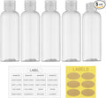 LISAPACK 3.4oz Travel Bottles For Toiletries (5pcs), Travel Size Containers for Shampoo (100ml, Clear)
