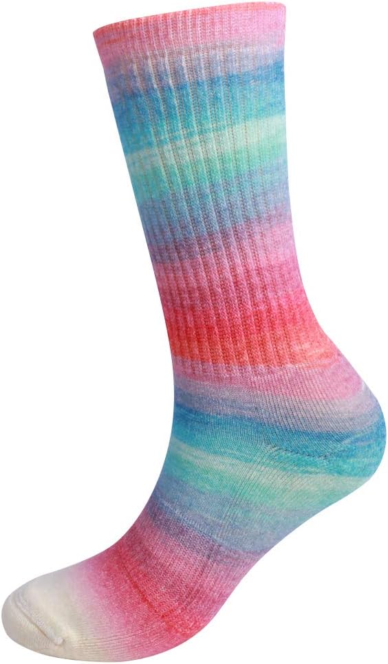 EnerWear 4 Pack Women's Merino Wool Outdoor Hiking Trail Crew Sock