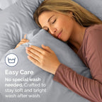 Queen Pillow Cases Set of 2 - Ultra Soft Hotel Quality Pillowcase Covers - Comfy Cozy Bedding for Women, Men, Kids & Teens - Machine Washable Pillow Protectors - 2 Pieces Set - Queen Size Steel Blue